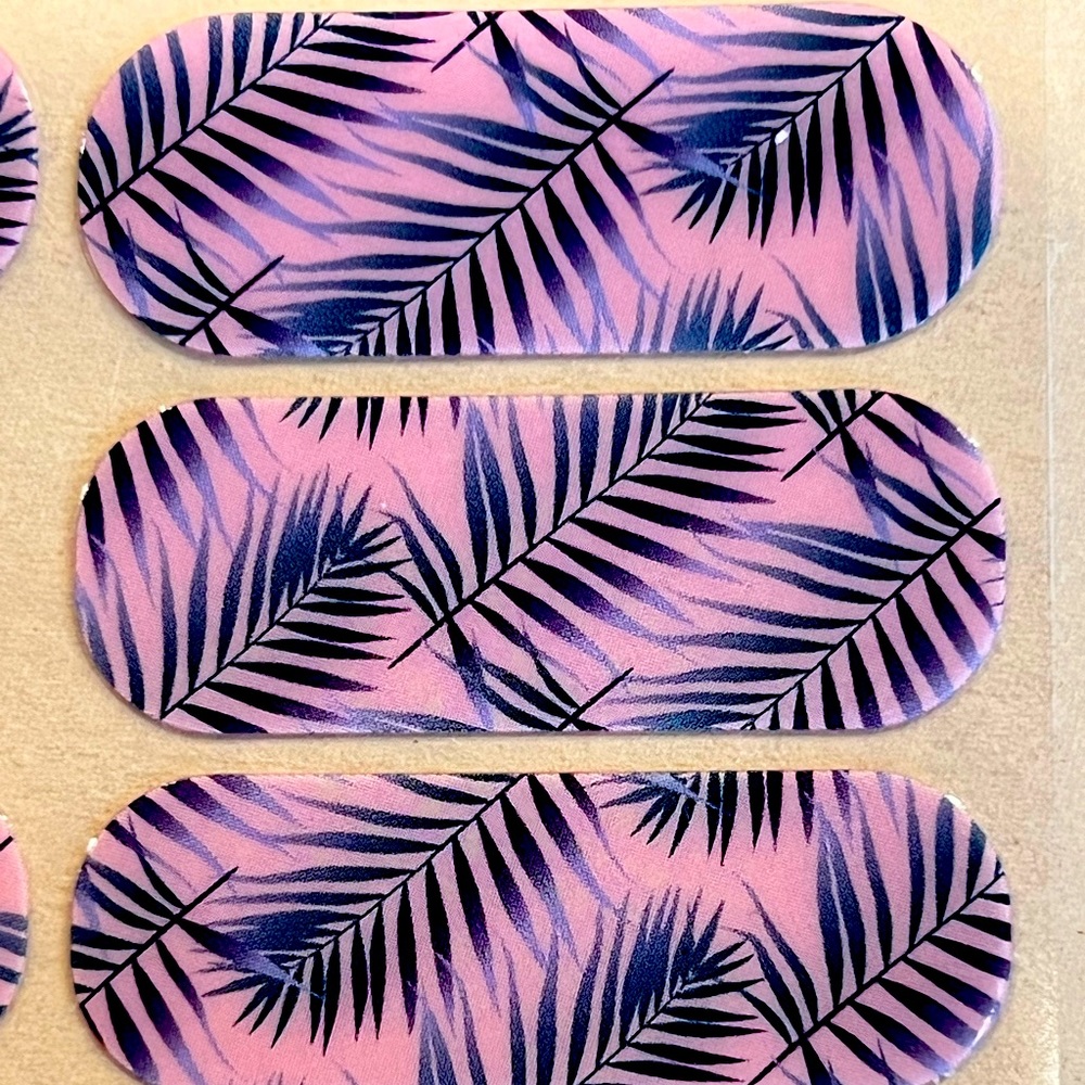 🦊 3 for $15 Jamberry Nails Rose Quartz Palms Partial sheet